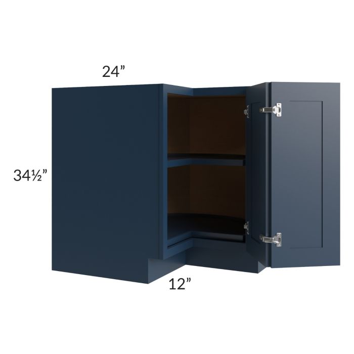 Midtown Blue Shaker 36" Lazy Susan Base Cabinet