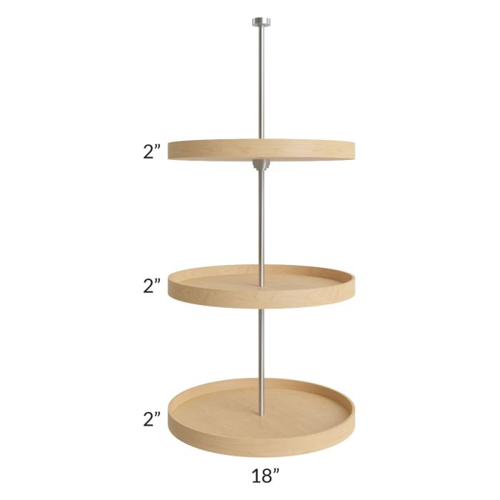 Vienna Wood Lazy Susan Insert for a 24x36 of 24x42 Diagonal Corner Wall Cabinet