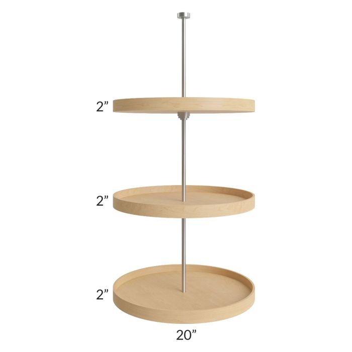 Vienna Wood Lazy Susan Insert for a 27x36 of 27x42 Diagonal Corner Wall Cabinet