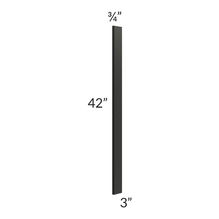 Onyx Black Shaker 3x42  Wall Filler