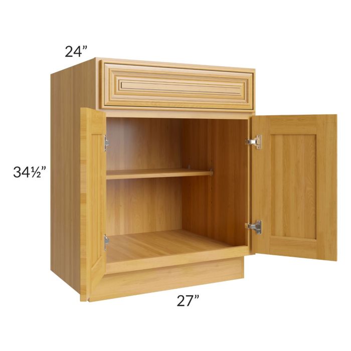 Glazed Praline 27" Base Cabinet 