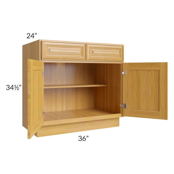 Glazed Praline 36" Base Cabinet 
