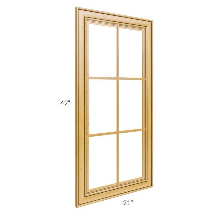 Glazed Praline 21x42 Mullion Glass Door