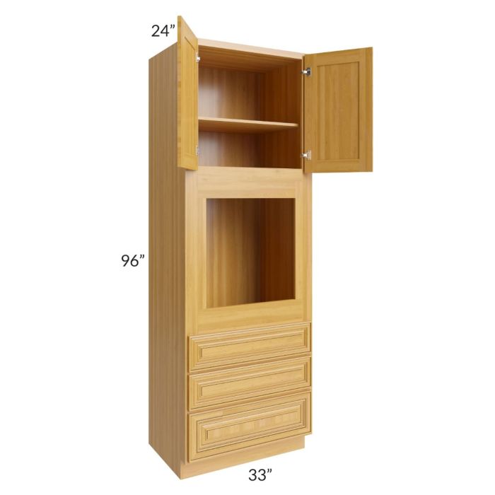 Glazed Praline 33x96 Universal Oven Cabinet