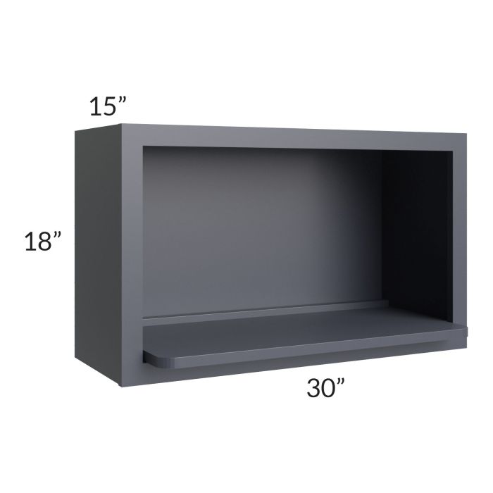 Midtown Indigo Shaker 30x18 Microwave Wall Cabinet