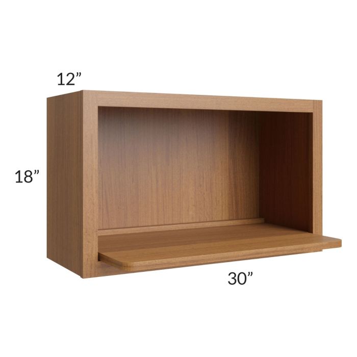 Artisan Walnut Shaker 30x18 Microwave Cabinet