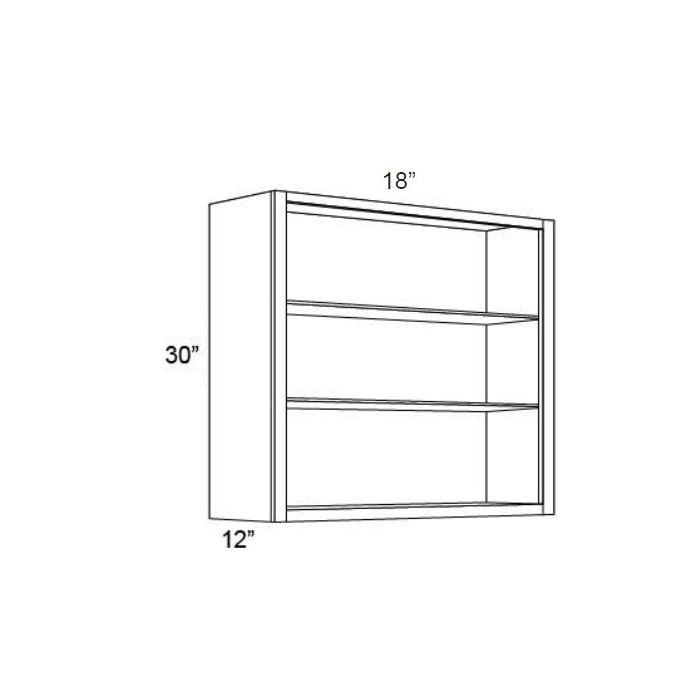 18x30 Wall Cabinet (No Door) To Be Used With A Glass Door