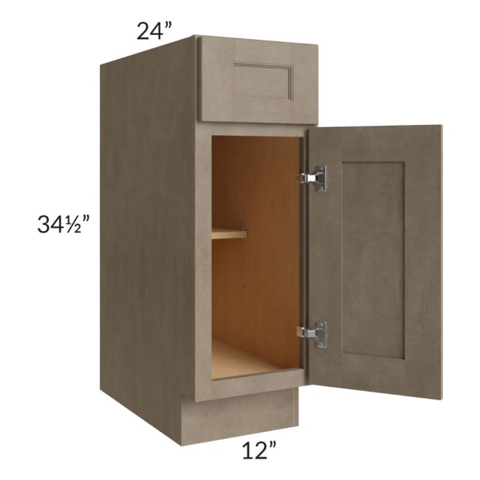 Cobblestone Grey 12" Base Cabinet