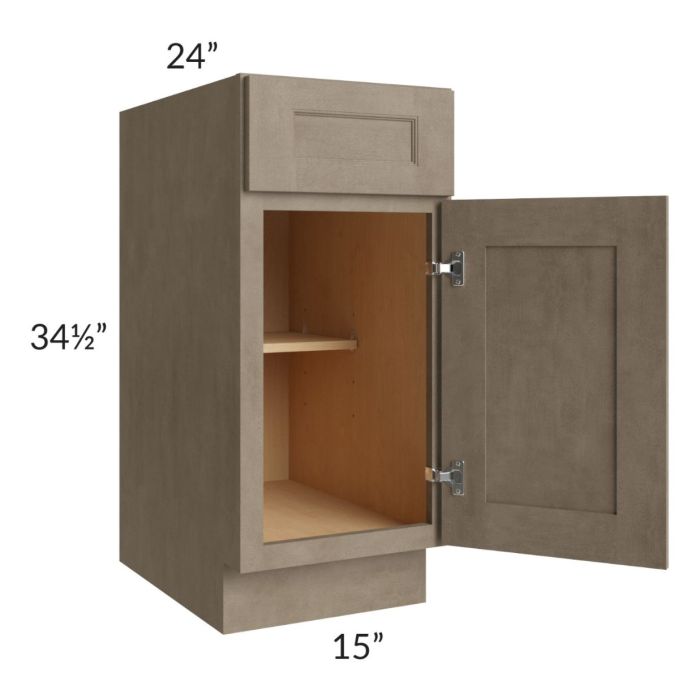 Cobblestone Grey 15" Base Cabinet 