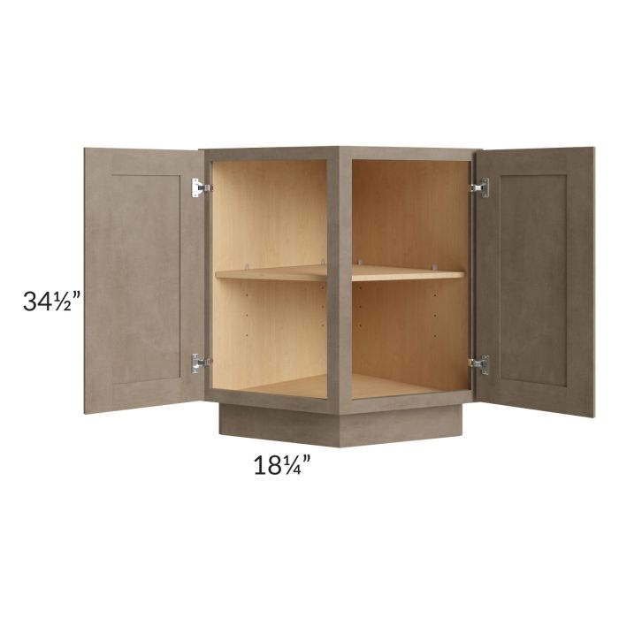 Cobblestone Grey 24" Base End Angle Cabinet