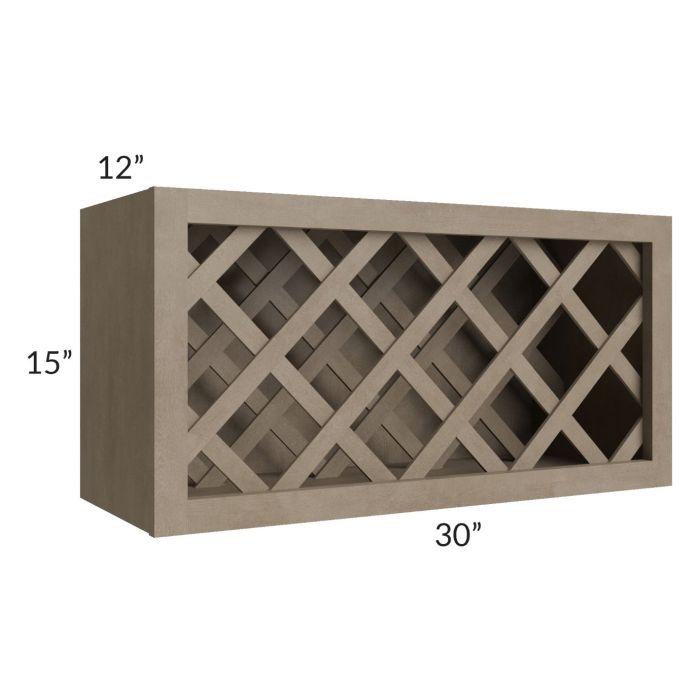 Cobblestone Grey 30x15 Lattice Wine Rack