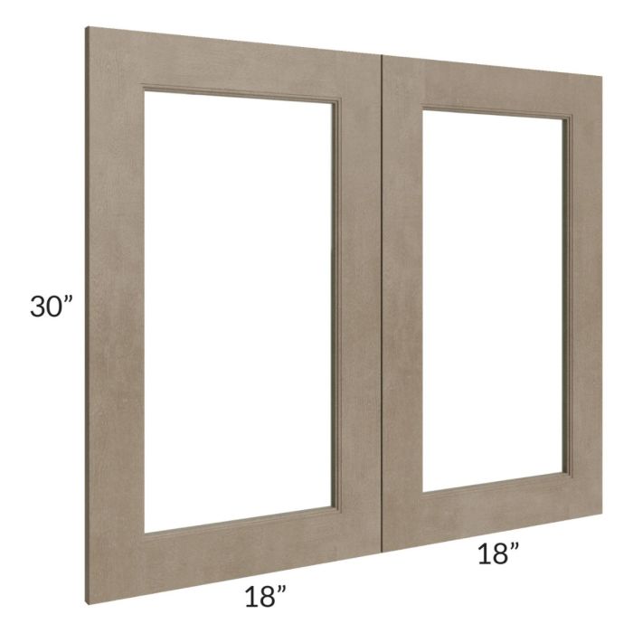 Cobblestone Grey 36x30 Glass Door