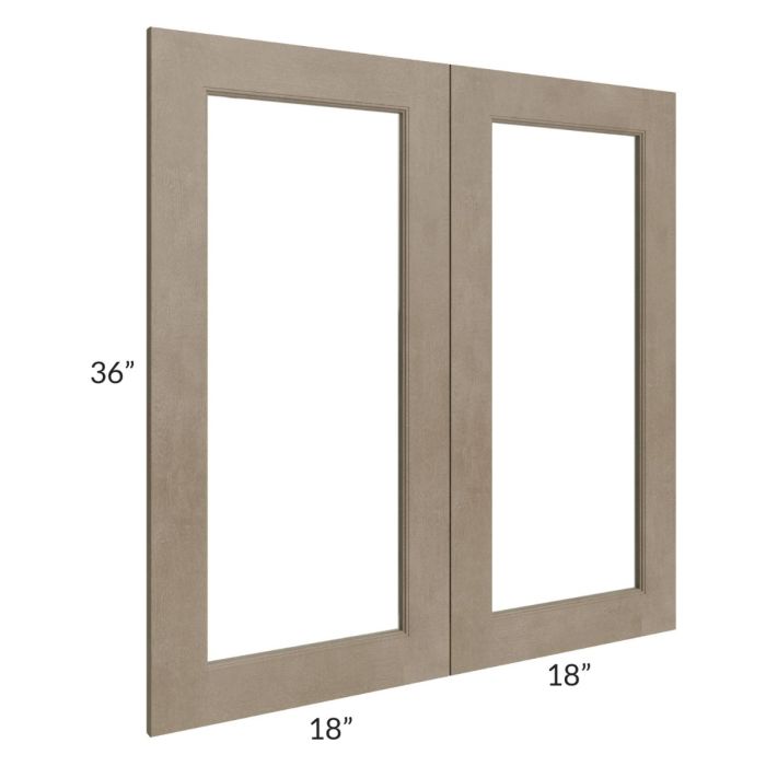 Cobblestone Grey 36x36 Glass Door