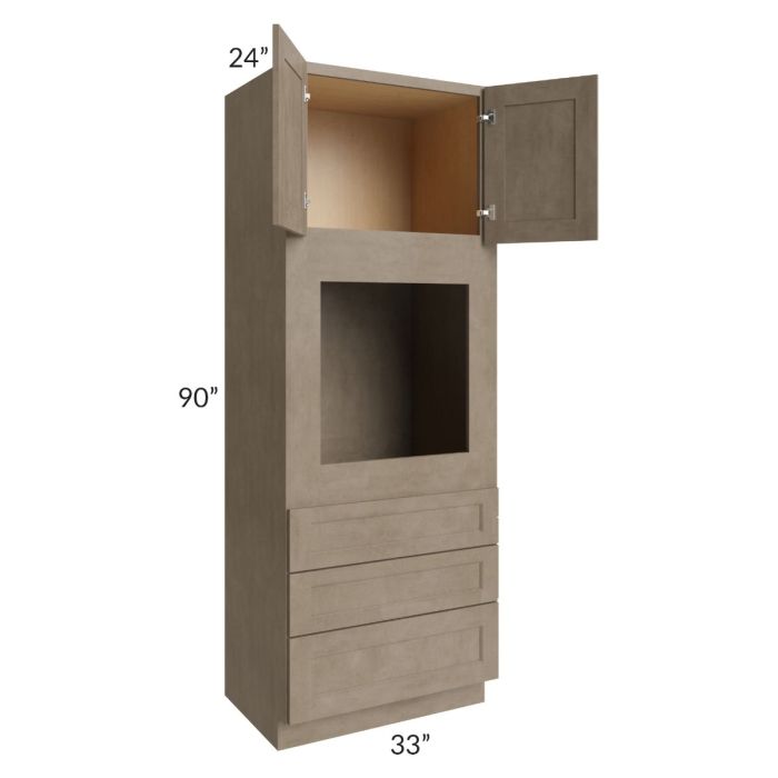 Cobblestone Grey 33x90 Universal Oven Cabinet