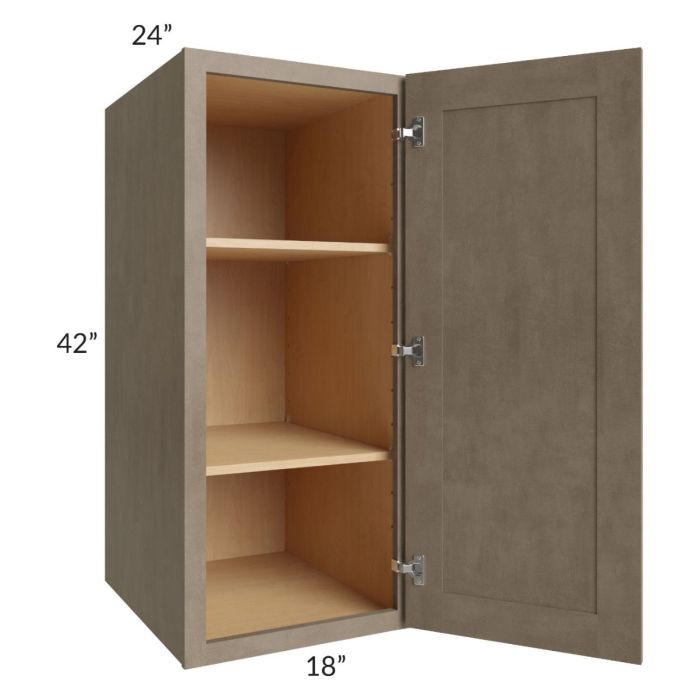 Cobblestone Grey 18x42x24 Split Pantry Wall Cabinet