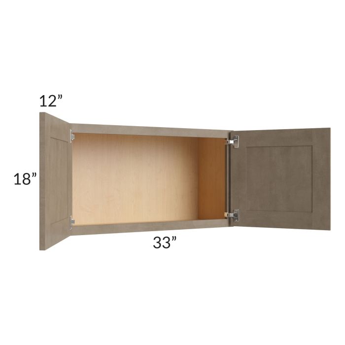 Cobblestone Grey 33x18 Wall Cabinet