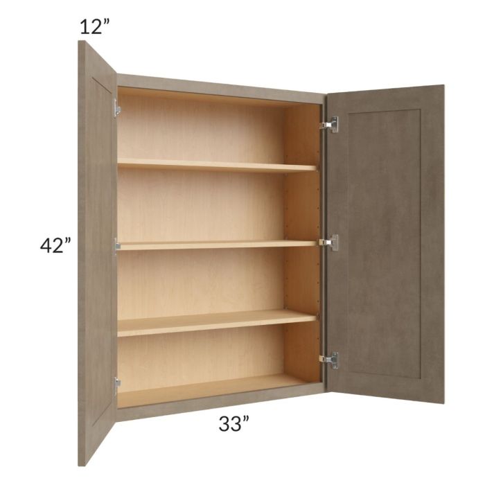 Cobblestone Grey 33x42 Wall Cabinet