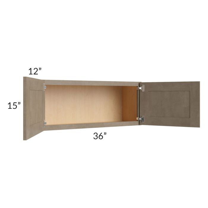 Cobblestone Grey 36x15 Wall Cabinet