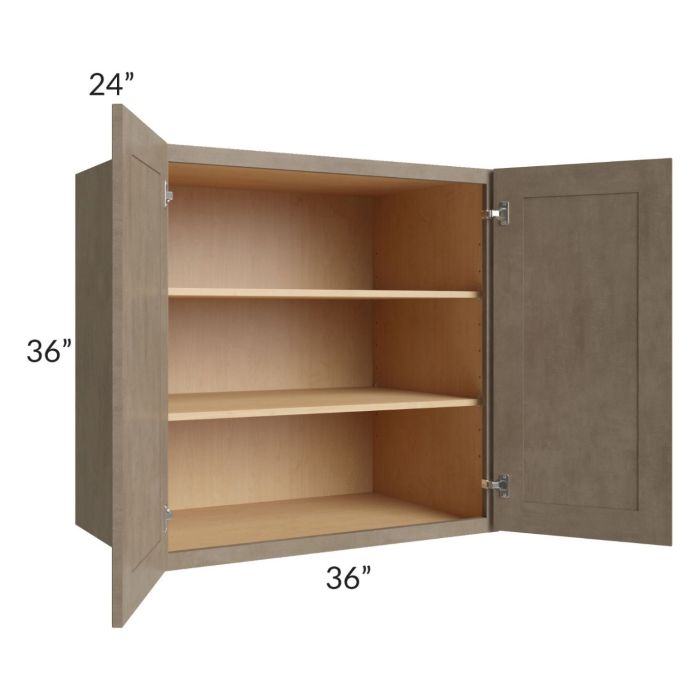 Cobblestone Grey 36x36x24 Split Pantry Wall Cabinet