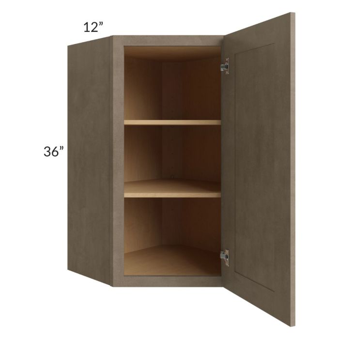 Cobblestone Grey 24x36 Diagonal Corner Wall Cabinet