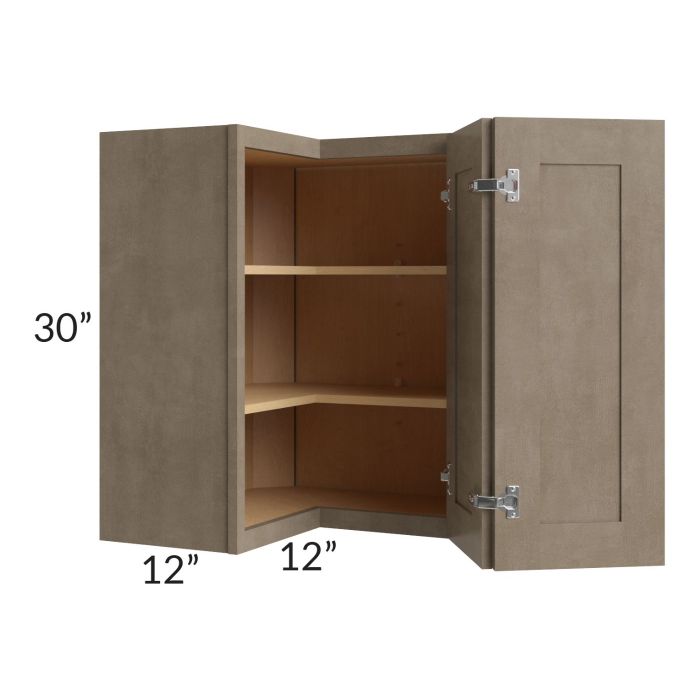 Cobblestone Grey 24x30 Easy Reach Corner Wall Cabinet