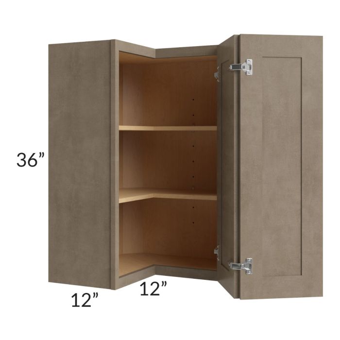 Cobblestone Grey 24x36 Easy Reach Corner Wall Cabinet