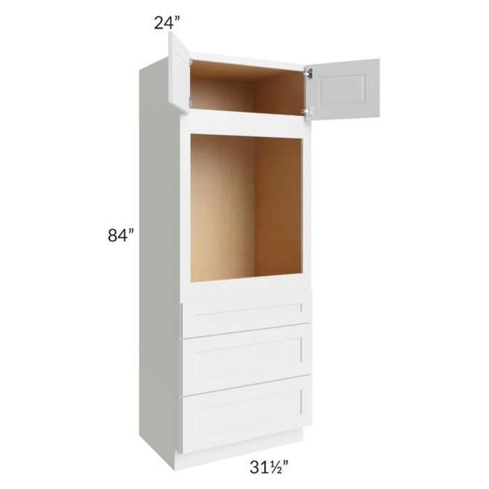 Southport White Shaker 31.5x84 Oven Cabinet