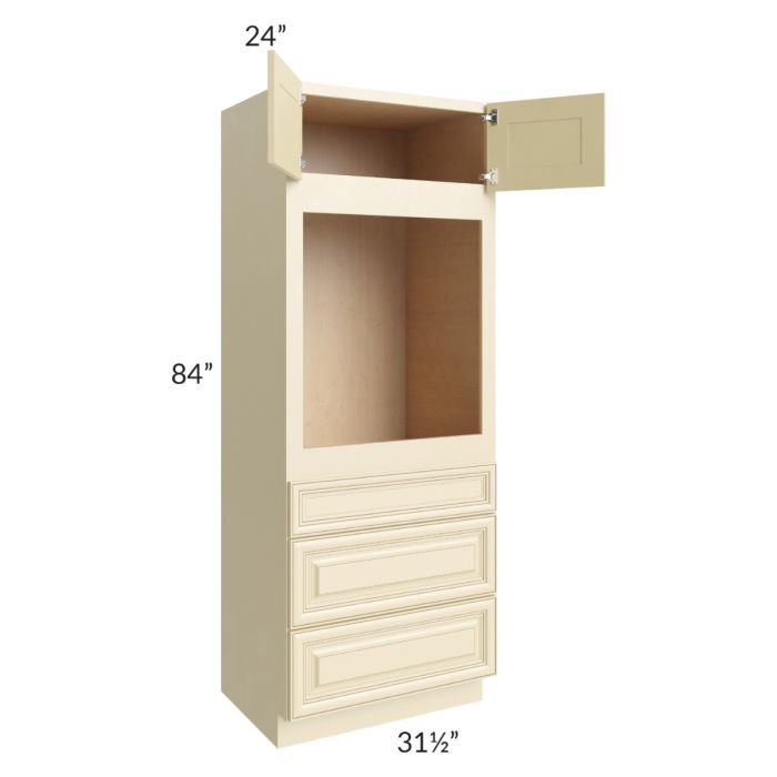 Phoenix Cream Glaze 31.5x84 Oven Cabinet