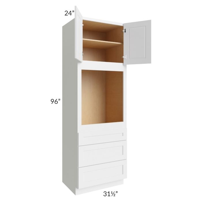 Southport White Shaker 31.5x96 Oven Cabinet