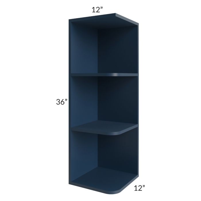 Midtown Blue Shaker 12x36 Open End Wall Cabinet