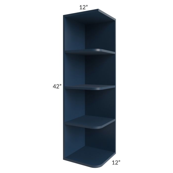 Midtown Blue Shaker 12x42 Open End Wall Cabinet
