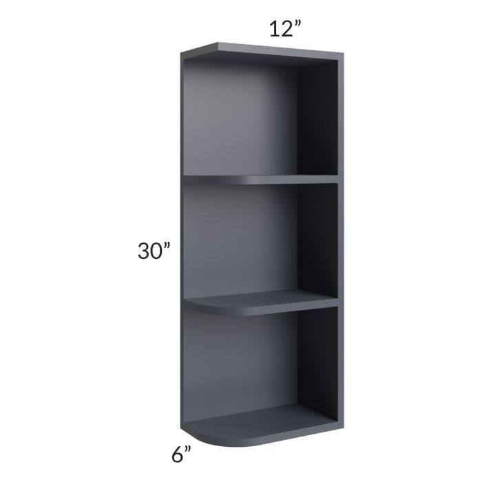 Midtown Indigo Shaker 6x30 Open End Wall Cabinet – Right Opening