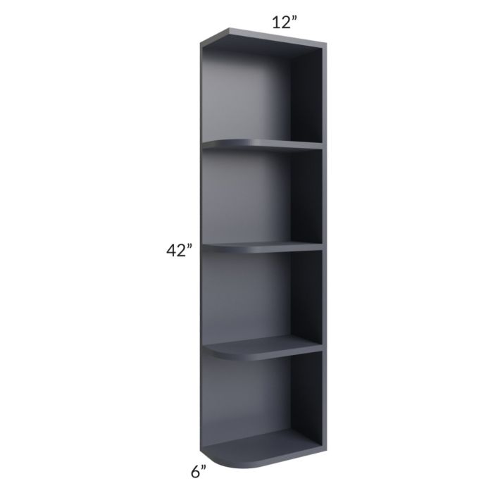 Midtown Indigo Shaker 6x42 Open End Wall Cabinet – Right Opening
