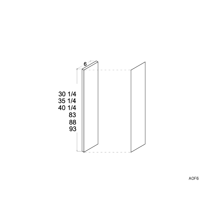 Euro Gloss White 5-7/8 x 88 Overlay Filler
