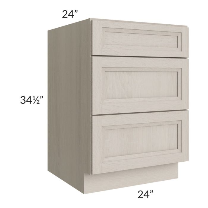 Catalina Mist 24" 3-Drawer Base Cabinet