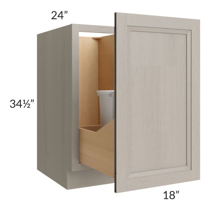 Catalina Mist 18" Full Height Door Base Cabinet with Double Trashcan Pullout