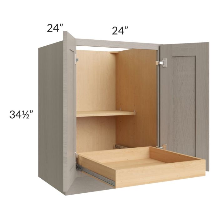 Catalina Mist 24" Full Height Base Cabinet with 1 Rollout Tray