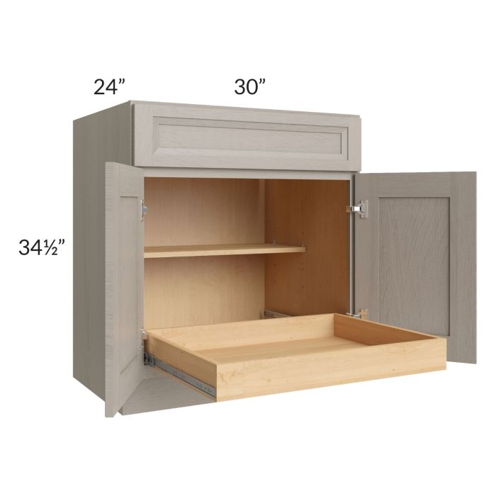 Catalina Mist 30" Base Cabinet with 1 Rollout Tray