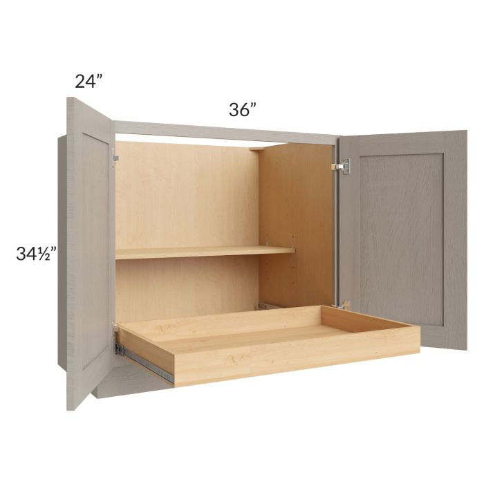 Catalina Mist 36" Full Height Base Cabinet with 1 Rollout Tray