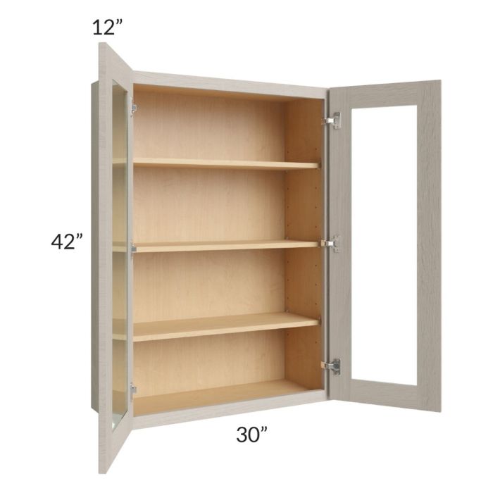 Catalina Mist 30x42 Wall Glass Door Cabinet (Prepped for Glass Doors)