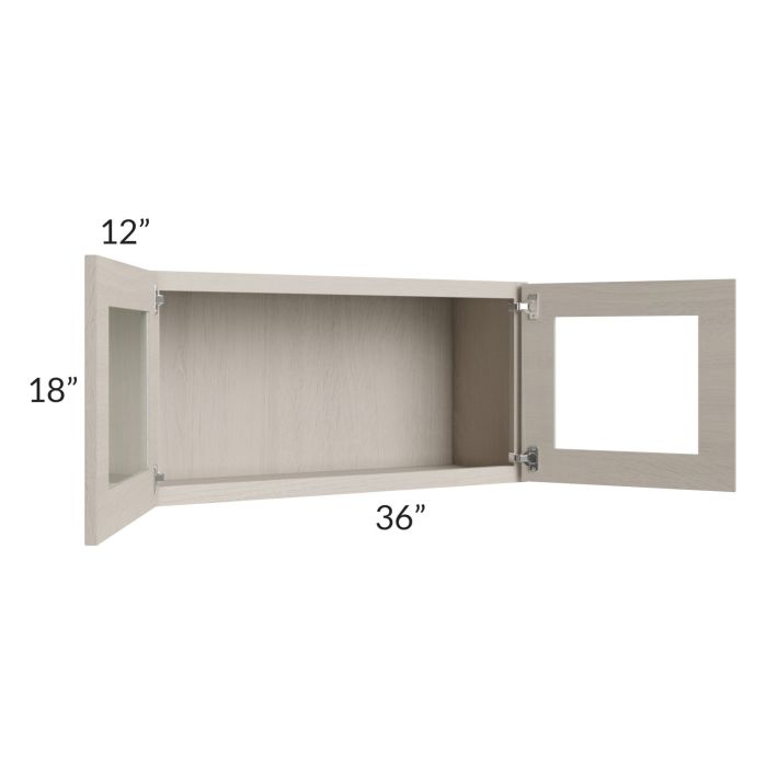 Catalina Mist 36x18 Decorative Wall Cabinet