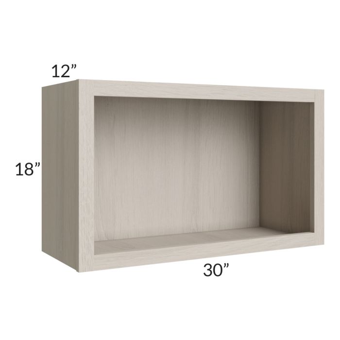 Catalina Mist 30" Wall Open Cabinet