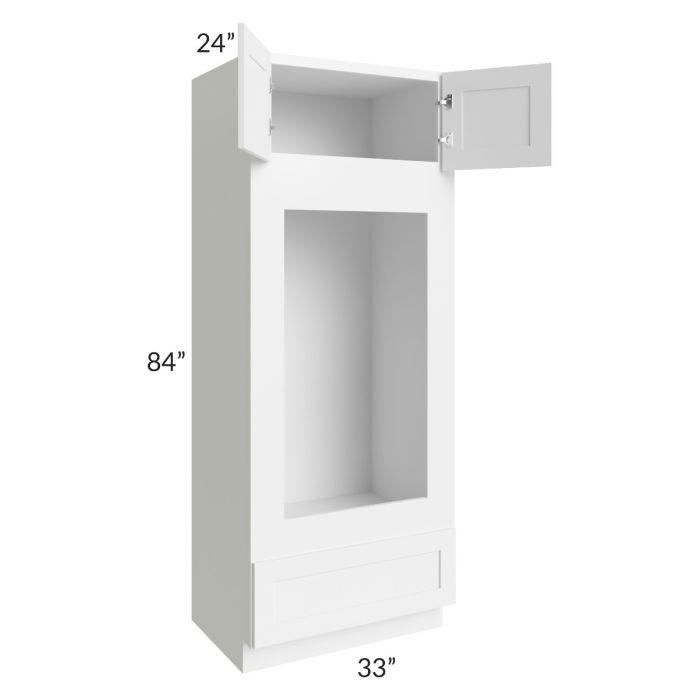 Aspen White Shaker 33x84 Double Oven or Oven/Microwave Cabinet