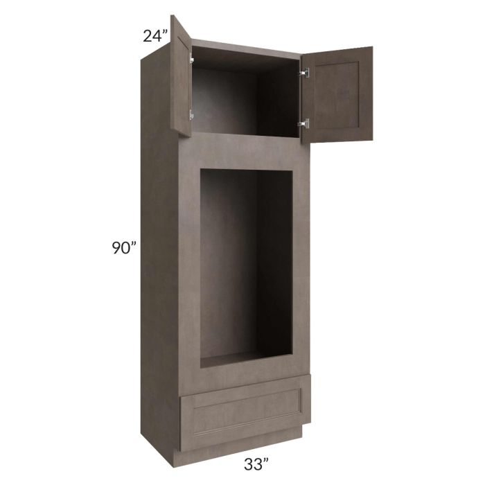 Providence Natural Grey 33x90 Double Oven or Oven/Microwave Cabinet