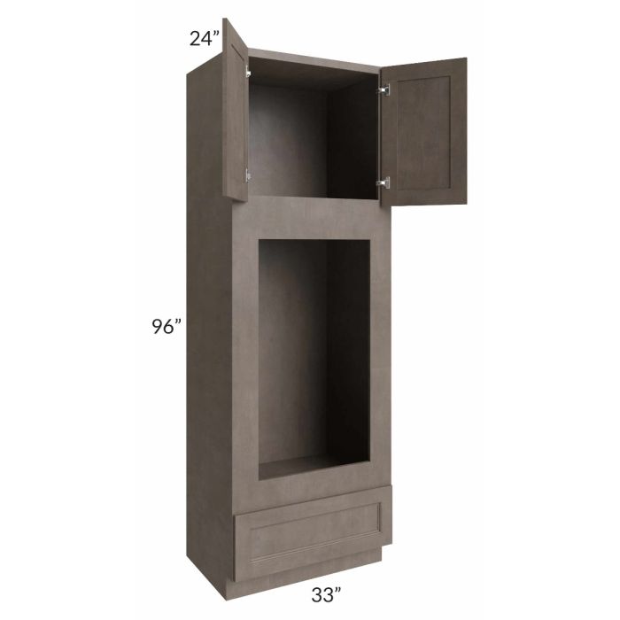 Providence Natural Grey 33x96 Double Oven or Oven/Microwave Cabinet