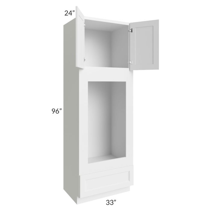 Providence White 33x96 Double Oven or Oven/Microwave Cabinet