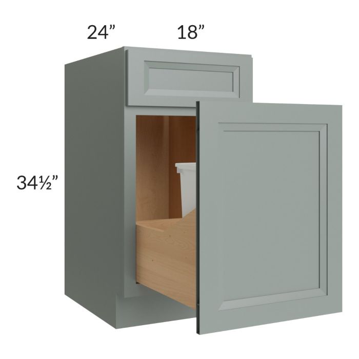 Catalina Meadow Green 18" Base Cabinet with Double Trashcan Pullout