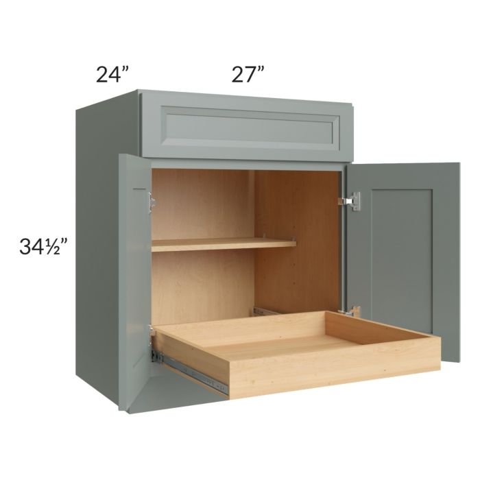 Catalina Meadow Green 27" Base Cabinet with 1 Rollout Tray