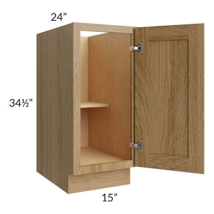 Catalina Toffee 15" Full Height Door Base Cabinet