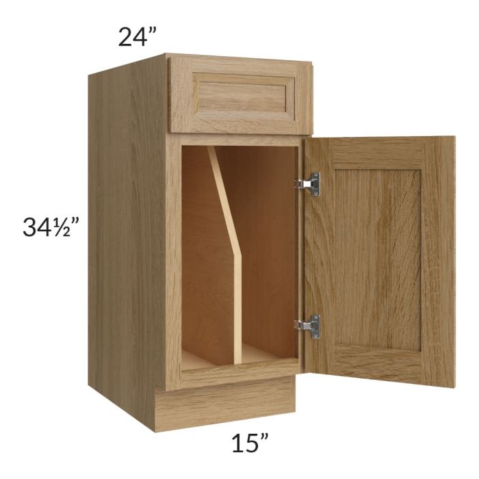 Catalina Toffee 15" Tray Divider Base Cabinet